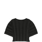 Top  plissettato in nero 