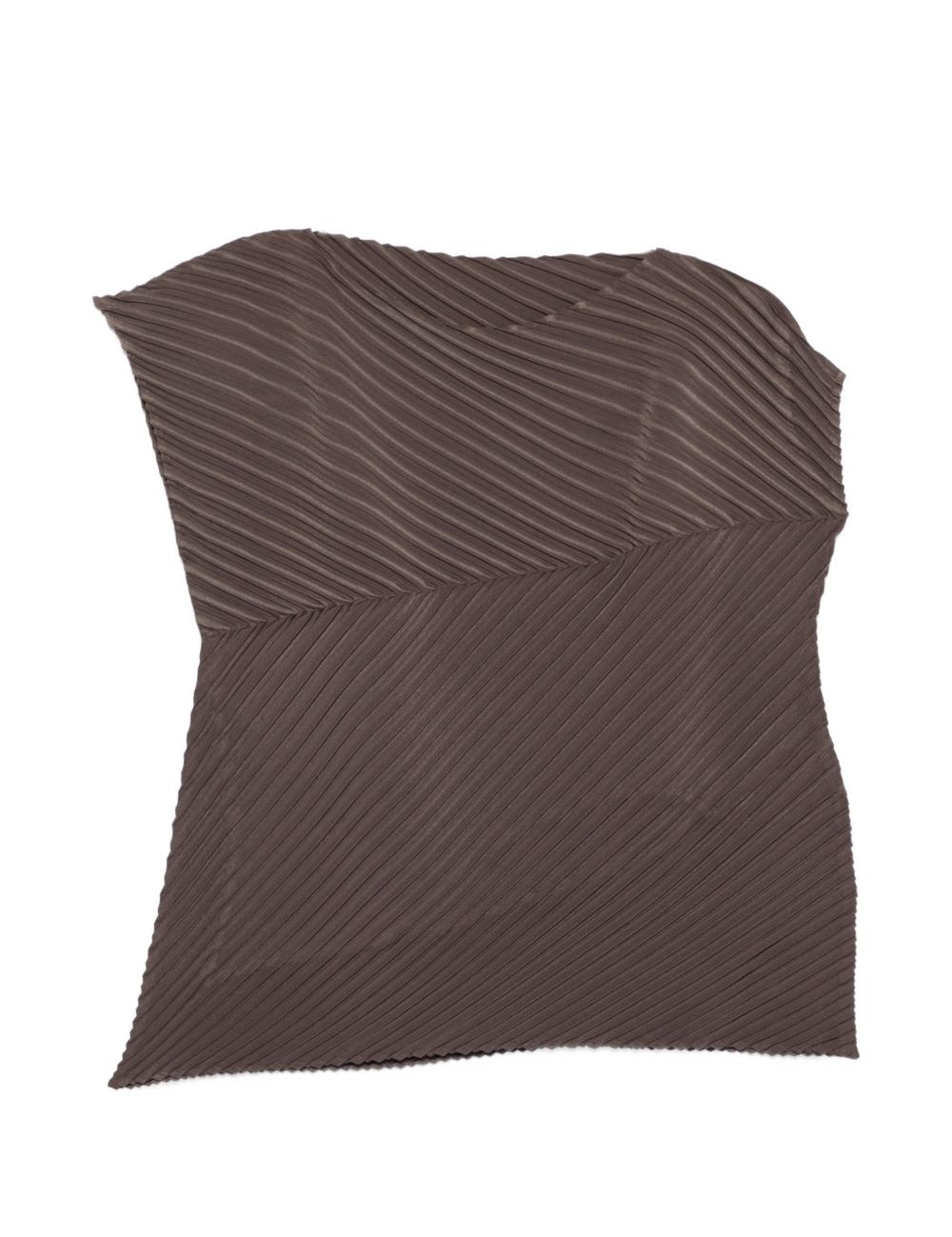 Top asimmetrico in marrone Issey miyake - donna 