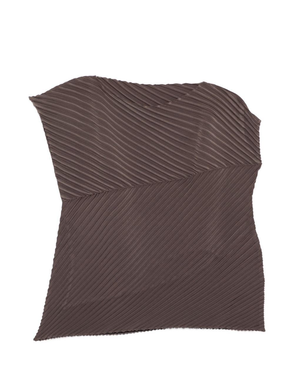 Top asimmetrico in marrone Issey miyake - donna 