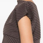 Top asimmetrico in marrone Issey miyake - donna 