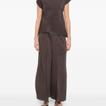 Top asimmetrico in marrone Issey miyake - donna 