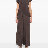 Top asimmetrico in marrone Issey miyake - donna 
