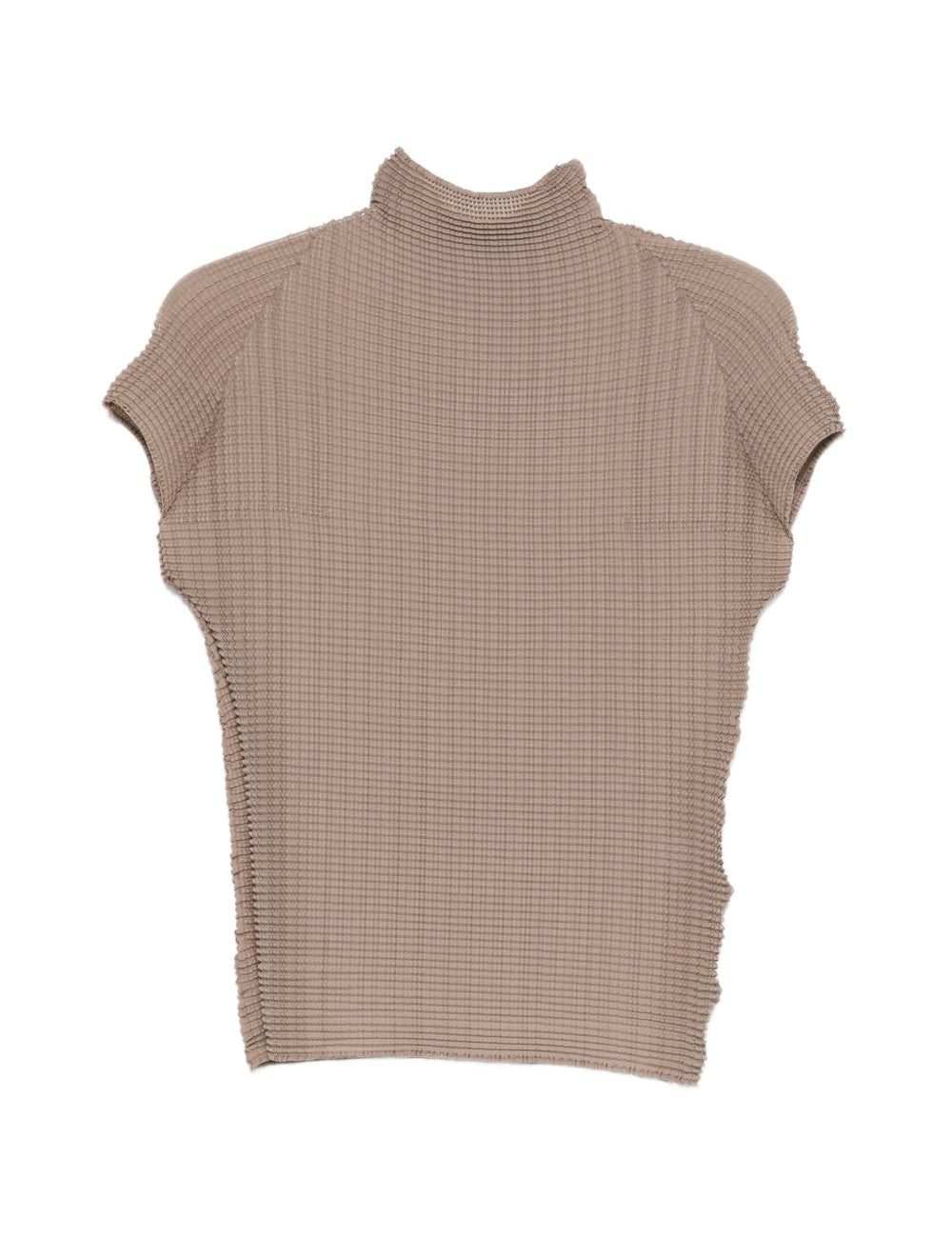 Top a collo alto in marrone Issey miyake - donna 