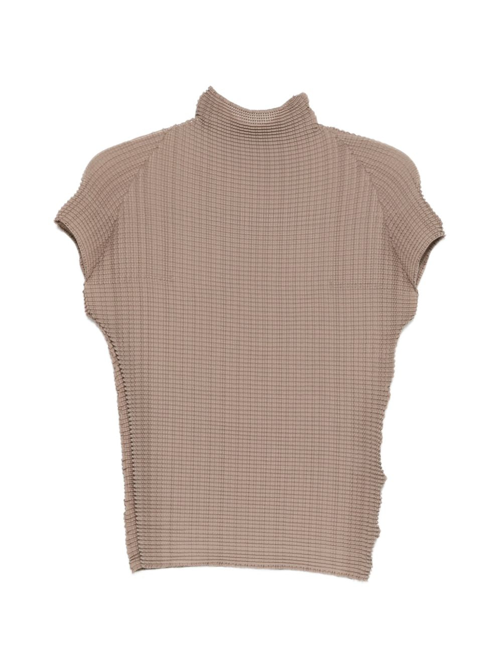 Top a collo alto in marrone Issey miyake - donna 