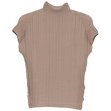 Top a collo alto in marrone Issey miyake - donna 