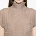 Top a collo alto in marrone Issey miyake - donna 