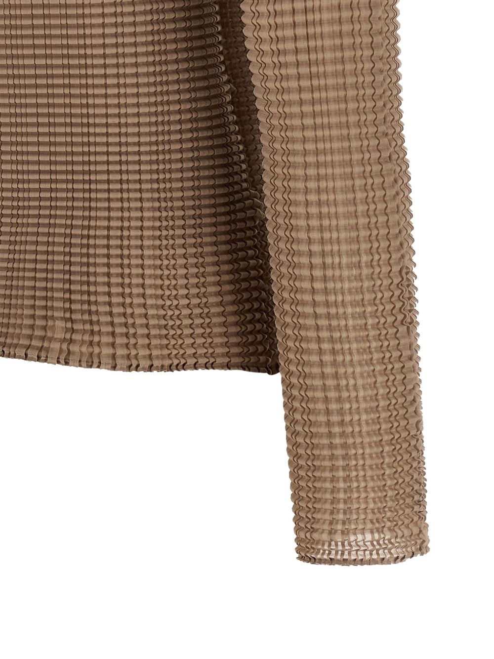 Top a maniche lunghe con design plissettato in beige Issey miyake  - donna 