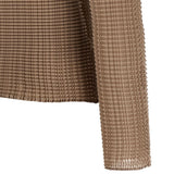 Top a maniche lunghe con design plissettato in beige Issey miyake  - donna 