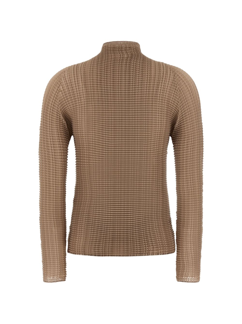 Top a maniche lunghe con design plissettato in beige Issey miyake  - donna 
