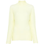 Top a maniche lunghe con design plissettato in giallo lime Issey miyake  - donna 