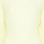 Top a maniche lunghe con design plissettato in giallo lime Issey miyake  - donna 
