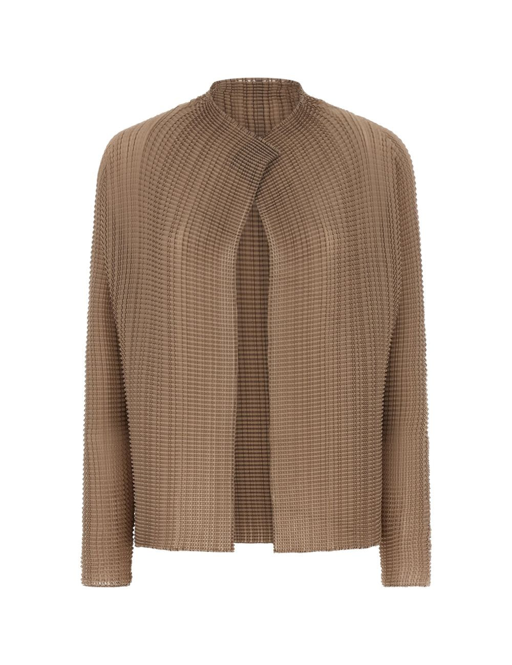 Top plisettato con bottone  in marrone Issey miyake  - donna 