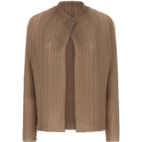 Top plisettato con bottone  in marrone Issey miyake  - donna 