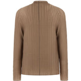 Top plisettato con bottone  in marrone Issey miyake  - donna 