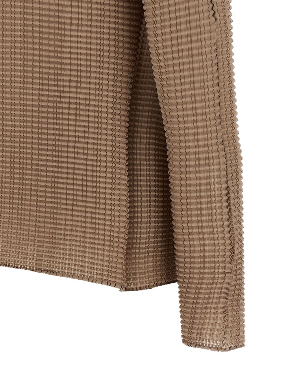 Top plisettato con bottone  in marrone Issey miyake  - donna 