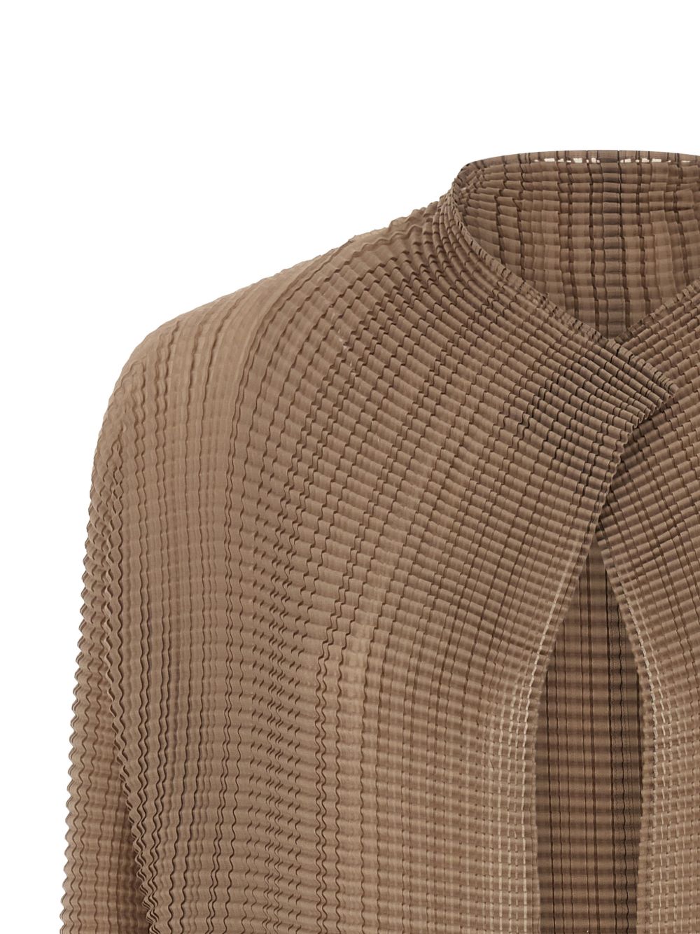 Top plisettato con bottone  in marrone Issey miyake  - donna 