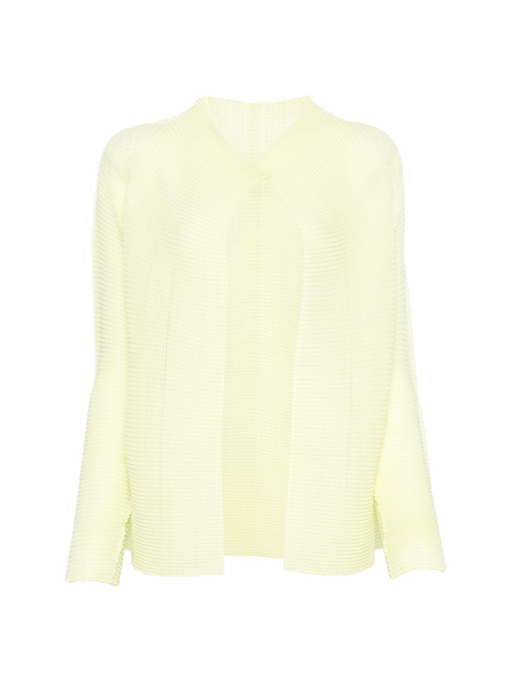 Top plisettato con bottone  in giallo Issey miyake  - donna 