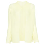 Top plisettato con bottone  in giallo Issey miyake  - donna 