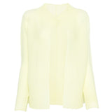 Top plisettato con bottone  in giallo Issey miyake  - donna 