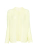 Top plisettato con bottone  in giallo Issey miyake  - donna