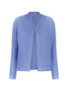 ISSEY MIYAKE women's light blue embossed finish cardigan