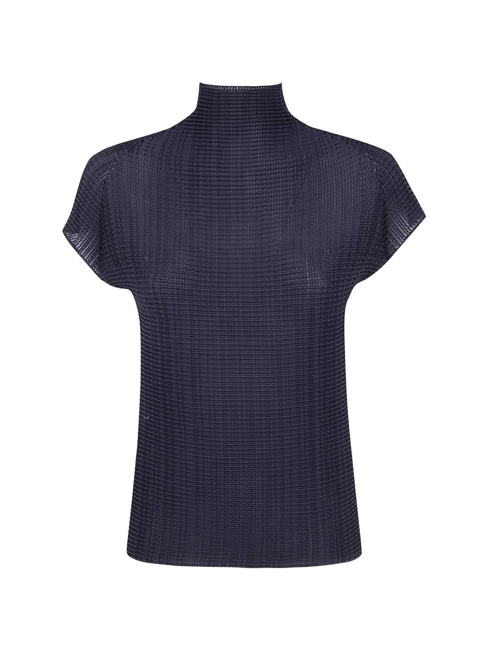 Top a collo alto con effetto plissé in nero Issey miyake  - donna 