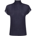 Top a collo alto con effetto plissé in nero Issey miyake  - donna 