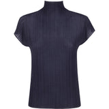 Top a collo alto con effetto plissé in nero Issey miyake  - donna 