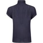 Top a collo alto con effetto plissé in nero Issey miyake  - donna 