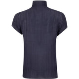 Top a collo alto con effetto plissé in nero Issey miyake  - donna 