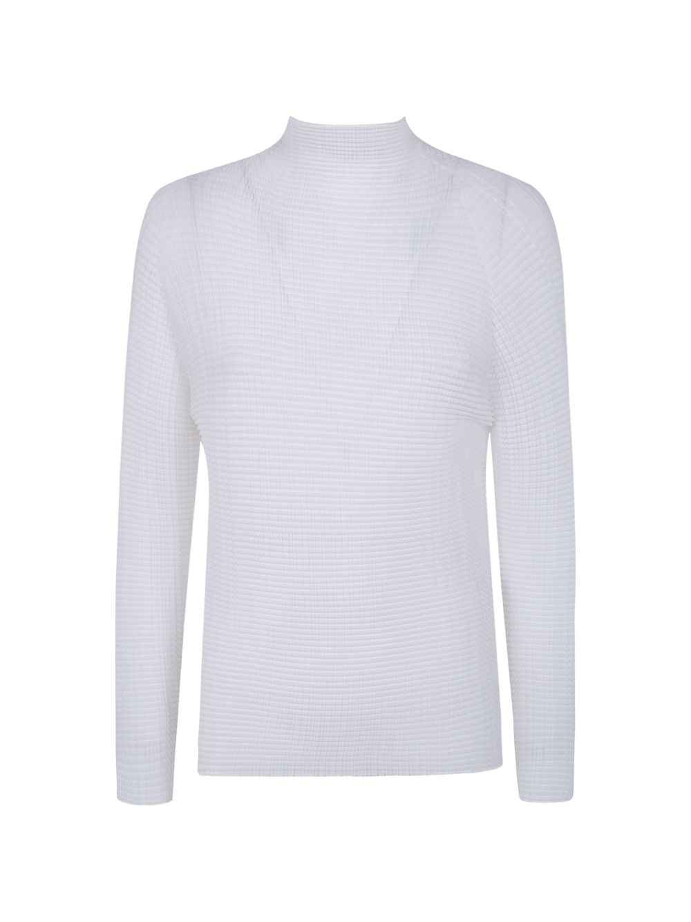 Top a collo alto plisettato in bianco Issey miyake - donna 