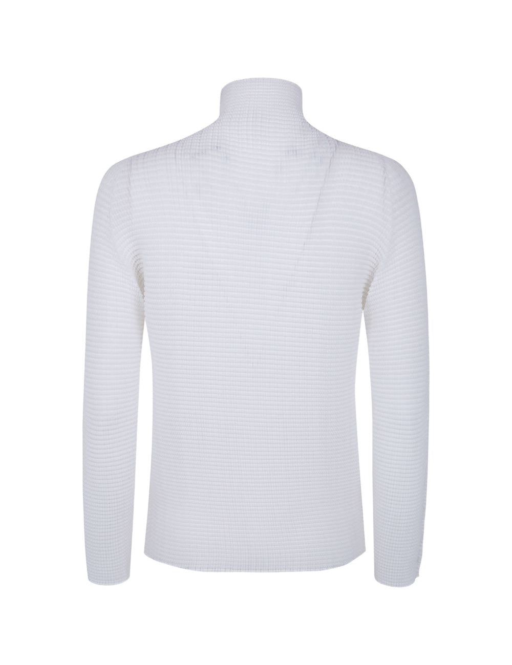Top a collo alto plisettato in bianco Issey miyake - donna 