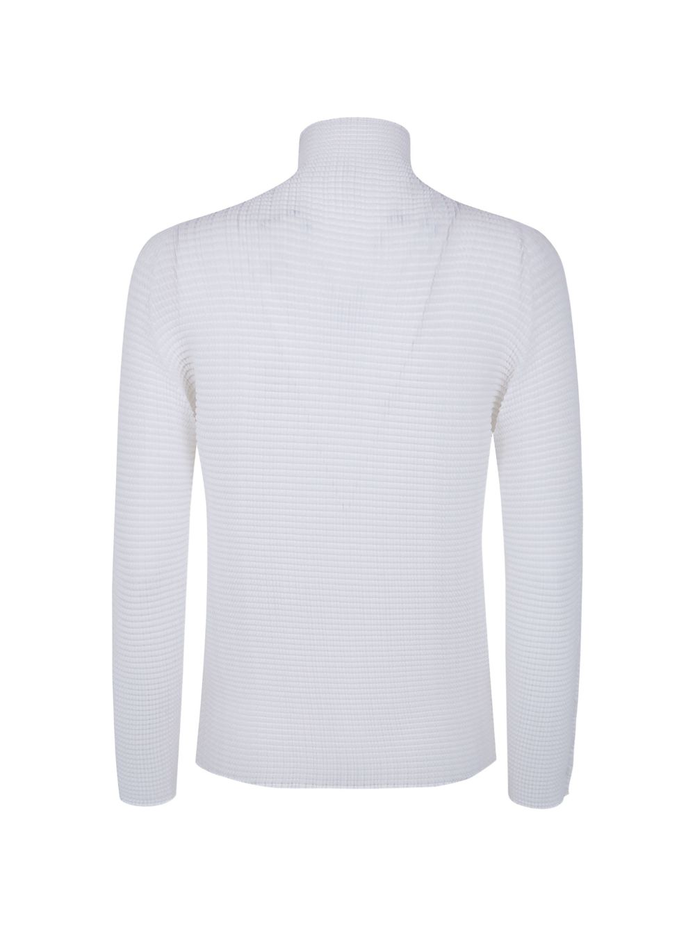 Top a collo alto plisettato in bianco Issey miyake - donna 