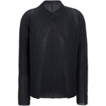 Cardigan con texture plissettata in nero issey miyake - donna 