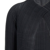Cardigan con texture plissettata in nero issey miyake - donna 