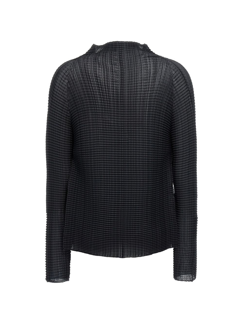 Cardigan con texture plissettata in nero issey miyake - donna 