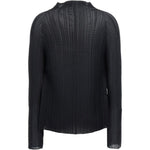Cardigan con texture plissettata in nero issey miyake - donna 