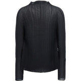 Cardigan con texture plissettata in nero issey miyake - donna 