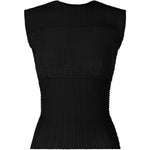 Top plisettato sheer in nero Issey Miyake - donna 