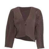 Blusa plissettata in marrone Issey miyake  - donna 