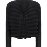 Top spring pleats in nero 