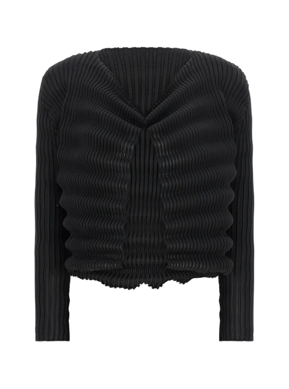 Top spring pleats in nero 