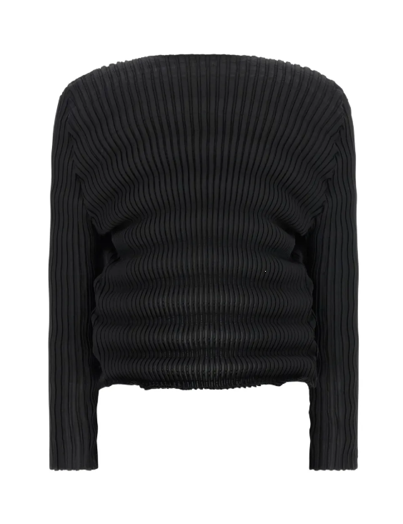 Top spring pleats in nero 
