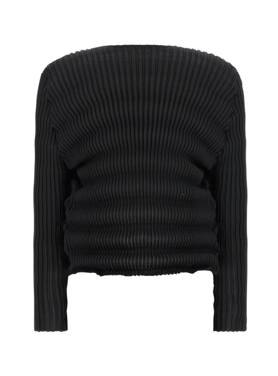 Top spring pleats in nero 