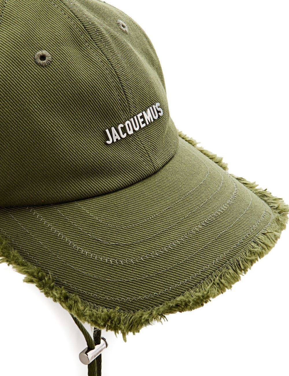 Cappello con orlo sfrangiato in verde Jacquemus - unisex 