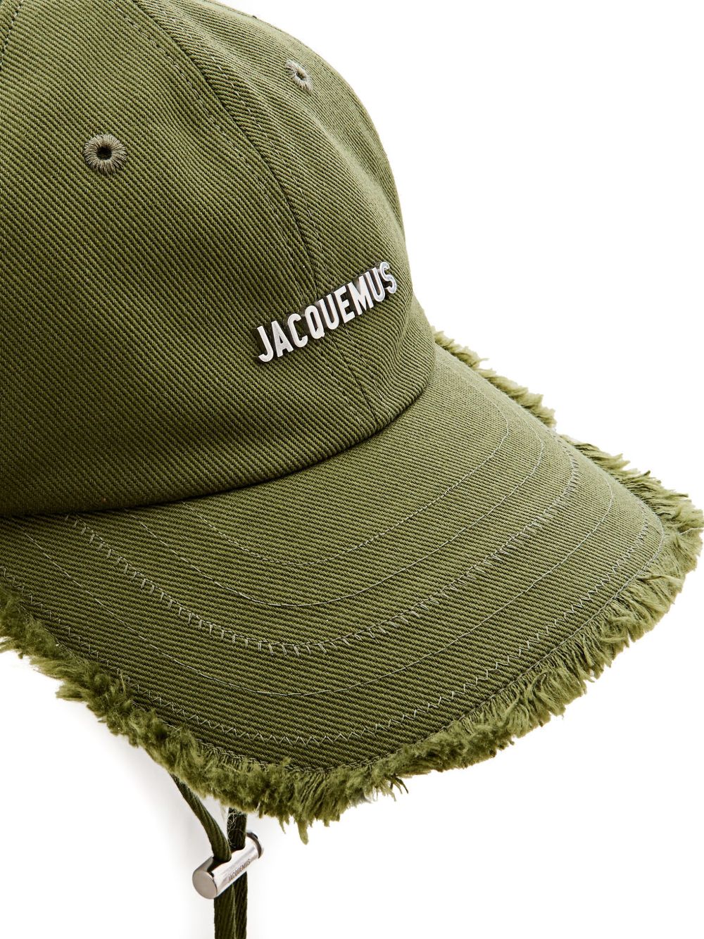 Cappello con orlo sfrangiato in verde Jacquemus - unisex 
