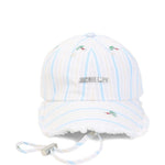 Cappellino da baseball con ricamo a righe in bianco Jacquemus - donna 