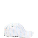 Cappellino da baseball con ricamo a righe in bianco Jacquemus - donna 