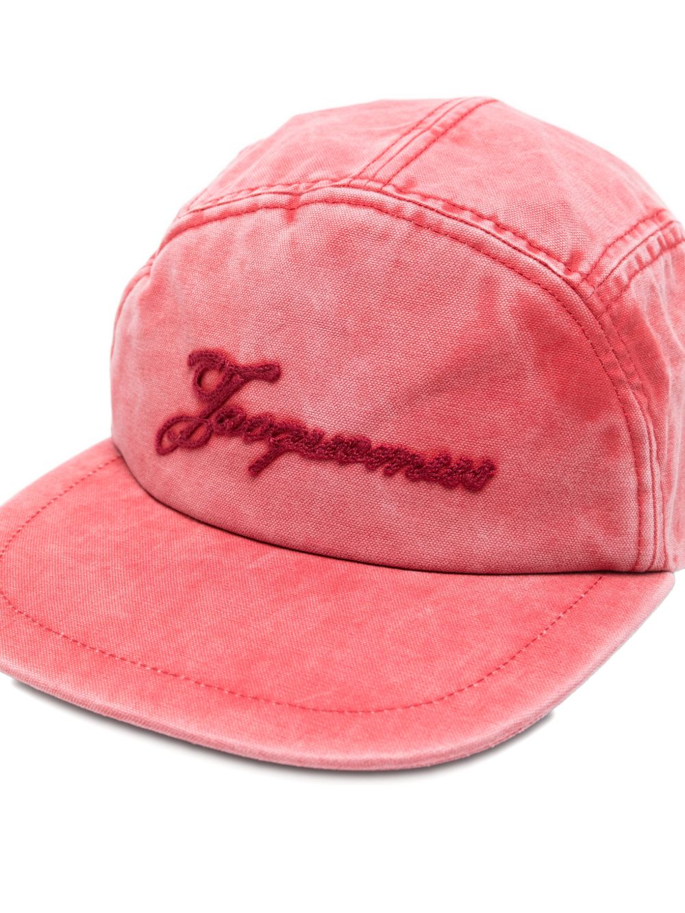 Cappellino da baseball in cotone ricamato in rosso Jacquemus - unisex 