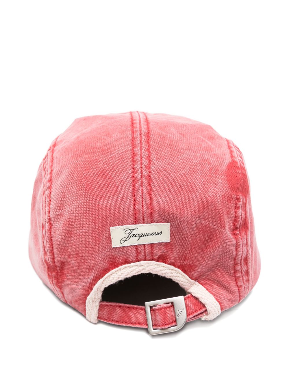 Cappellino da baseball in cotone ricamato in rosso Jacquemus - unisex 